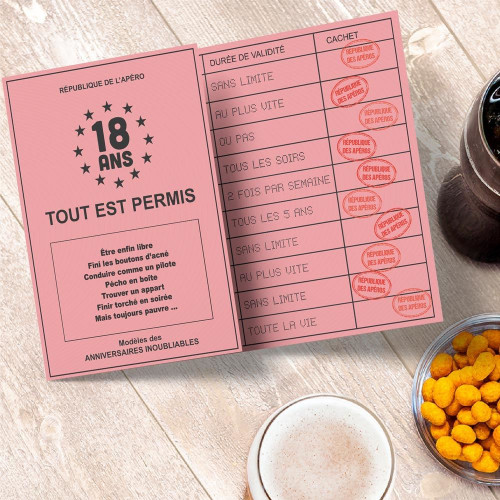Carte à offrir 18 ans Permis de la majorité mycrazystuff.com