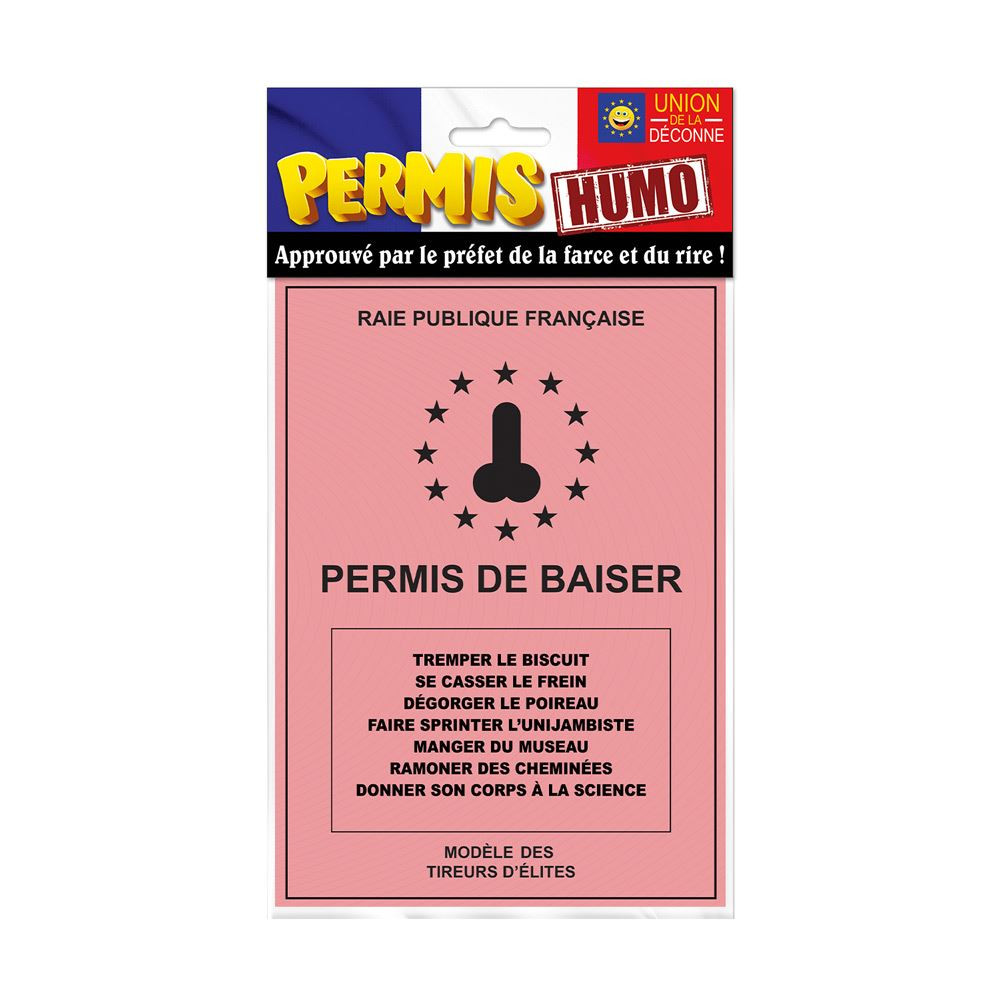 Carte à offrir Vintage "Permis de Baiser" mycrazystuff.com