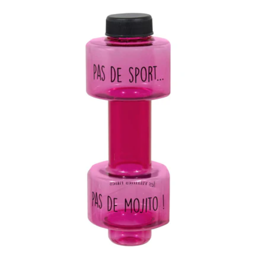 Gourde Haltere "Pas de sport...Pas de Mojito" - les vilaines filles mycrazystuff.com