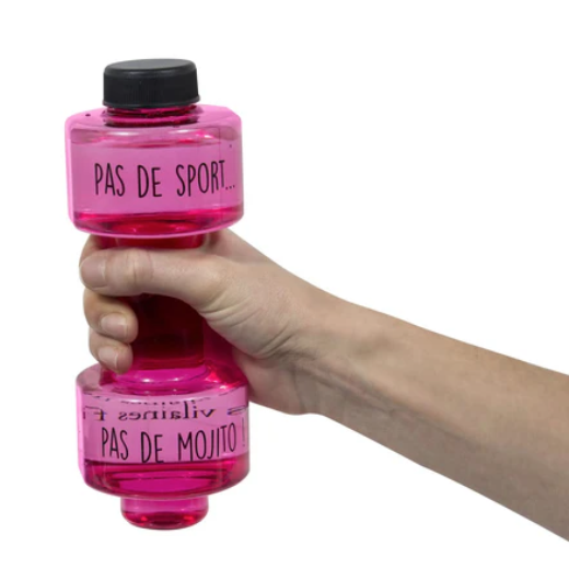 Gourde Haltere "Pas de sport...Pas de Mojito" - les vilaines filles mycrazystuff.com