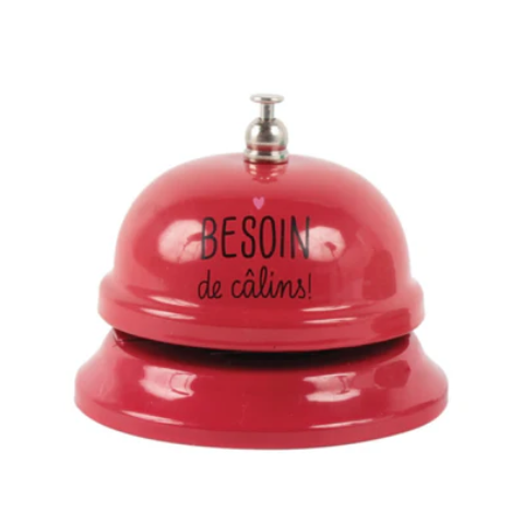 Sonnette Métal Rouge "Besoin de Câlins" - La Chaise Longue mycrazystuff.com