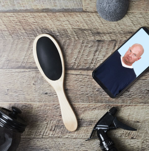 Brosse pour Chauve en Bois – Cadeau Humoristique pour Homme - Mycrazystuff