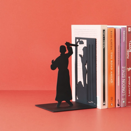 Serre-livres Métal Psycho Noir mycrazystuff.com