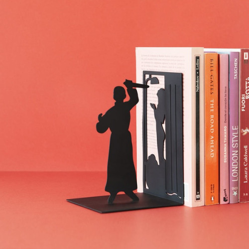 Serre-livres Métal Psycho Noir mycrazystuff.com