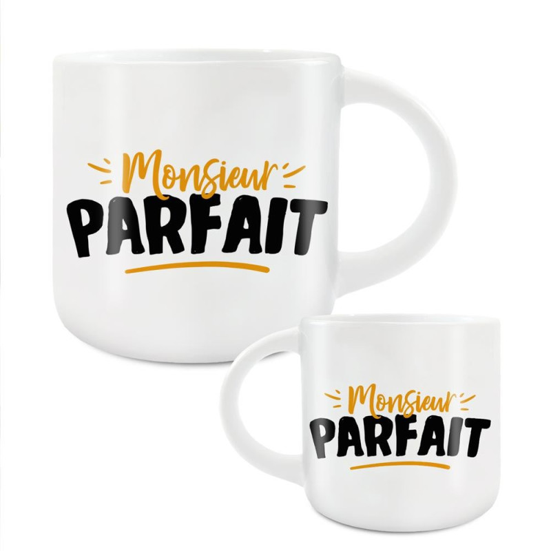 Grand Mug Céramique Blanc Monsieur Parfait mycrazystuff.com