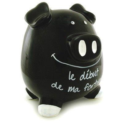Vente Tirelire cochon noir