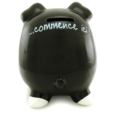 Photo Tirelire cochon noir