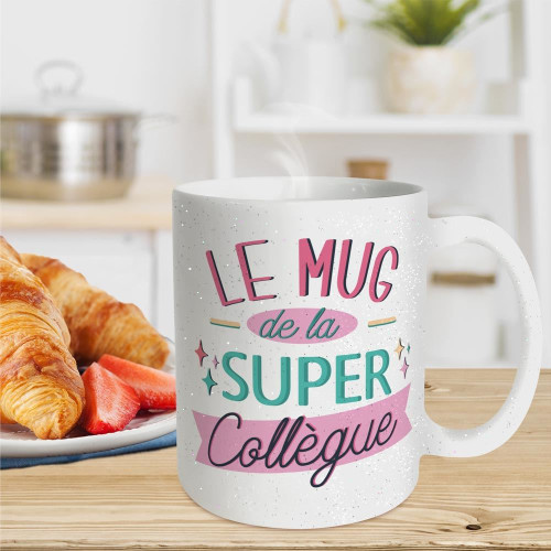 Mug Céramique à Paillettes Mug de la Super Collègue mycrazystuff.com