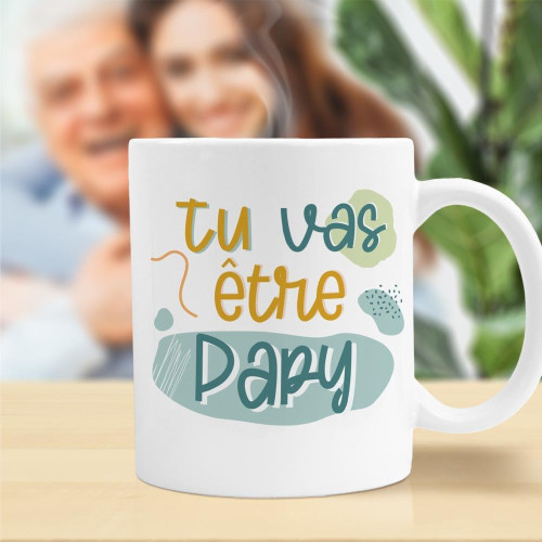 Mug Céramique Blanc "Tu vas être papy" mycrazystuff.com