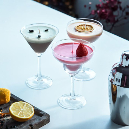 Lot 3 Bougies Verres Cocktails mycrazystuff.com