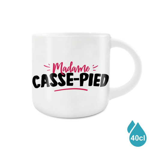 Grand Mug Céramique Blanc "Madame Casse-Pied" mycrazystuff.com