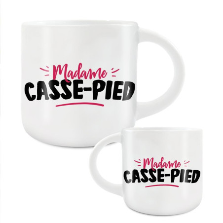 Grand Mug Céramique Blanc "Madame Casse-Pied" mycrazystuff.com