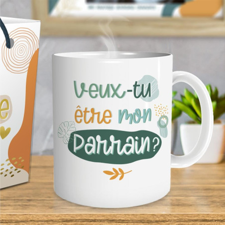 Mug Céramique "Veux tu être mon Parrain ?" mycrazystuff.com