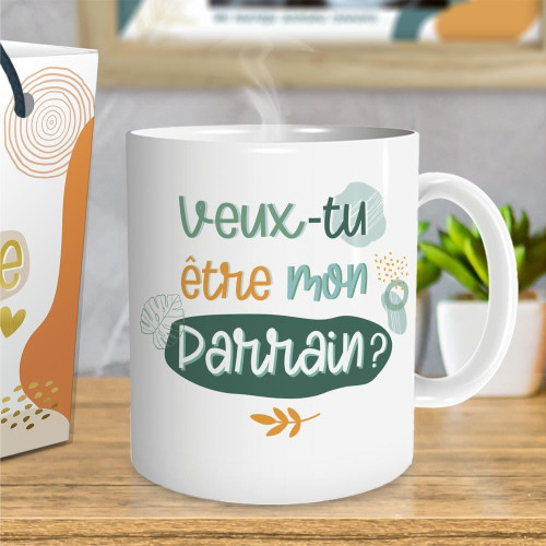 Mug Céramique "Veux tu être mon Parrain ?" mycrazystuff.com