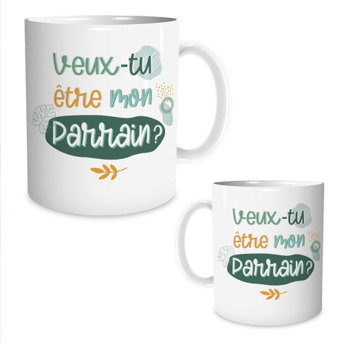 Mug Céramique "Veux tu être mon Parrain ?" mycrazystuff.com