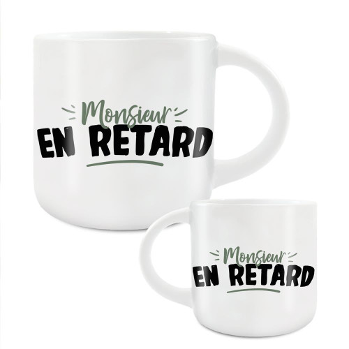 Grand Mug Céramique "Monsieur en Retard" mycrazystuff.com