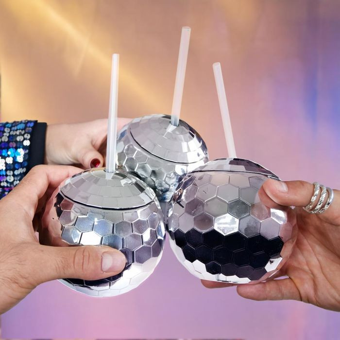 Lot 3 Verres Disco Boule à Facettes mycrazystuff.com