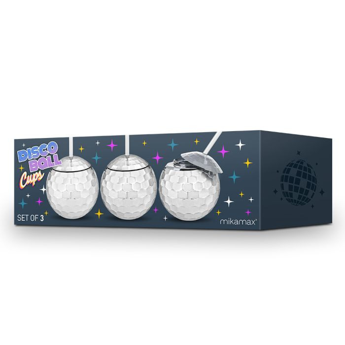 Lot 3 Verres Disco Boule à Facettes mycrazystuff.com