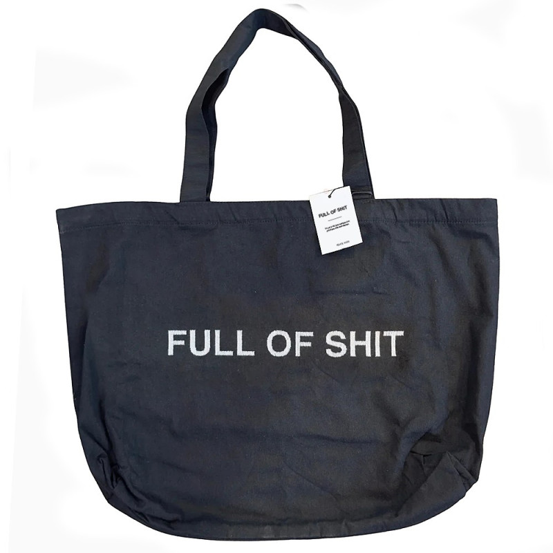 Grand Sac Cabas Noir "Full-of-shit" - Félicie Aussi mycrazystuff.com