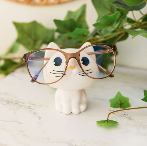 Porte-lunettes chat blanc – Repose-lunettes déco original - Mycrazystuff.com