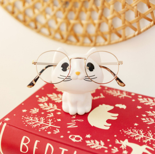 Porte-lunettes chat blanc – Repose-lunettes déco original - Mycrazystuff.com
