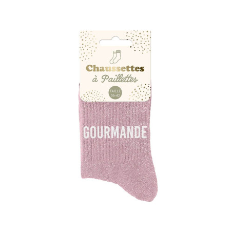 Chaussettes Gourmande à paillettes – Cadeau fun et feel-good - Mycrazystuff.com