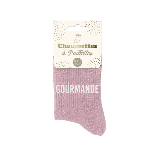 Chaussettes Gourmande à paillettes – Cadeau fun et feel-good - Mycrazystuff.com