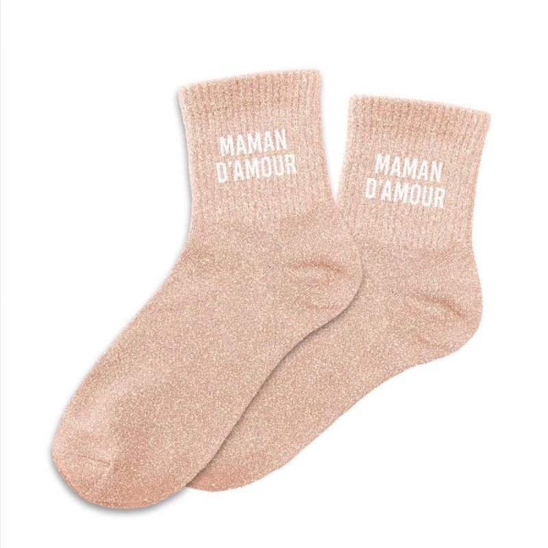 Chaussettes Maman à paillettes – Cadeau tendre et original - Mycrazystuff.com