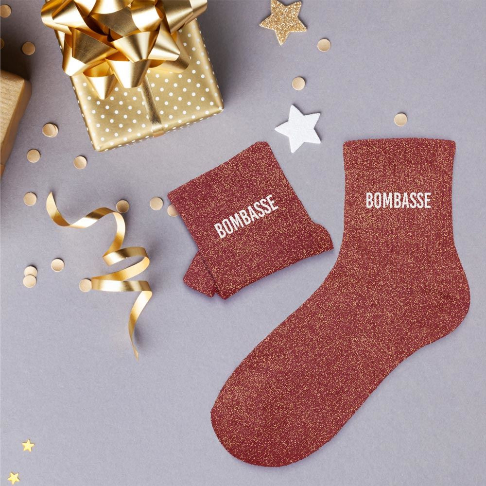 Chaussettes Bombasse à paillettes – Cadeau fun et assumé - Mycrazystuff