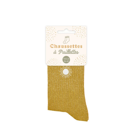 Chaussettes Soleil à paillettes – Cadeau fun et lumineux - Mycrazystuff.com