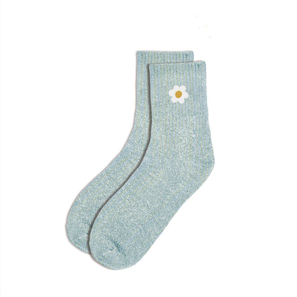 Chaussettes Fleur à paillettes – Cadeau fun et poétique - Mycrazystuff.com