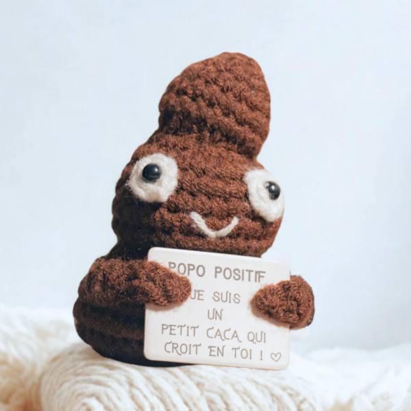 Popo Positif – Figurine humour avec message motivation - Mycrazystuff.com