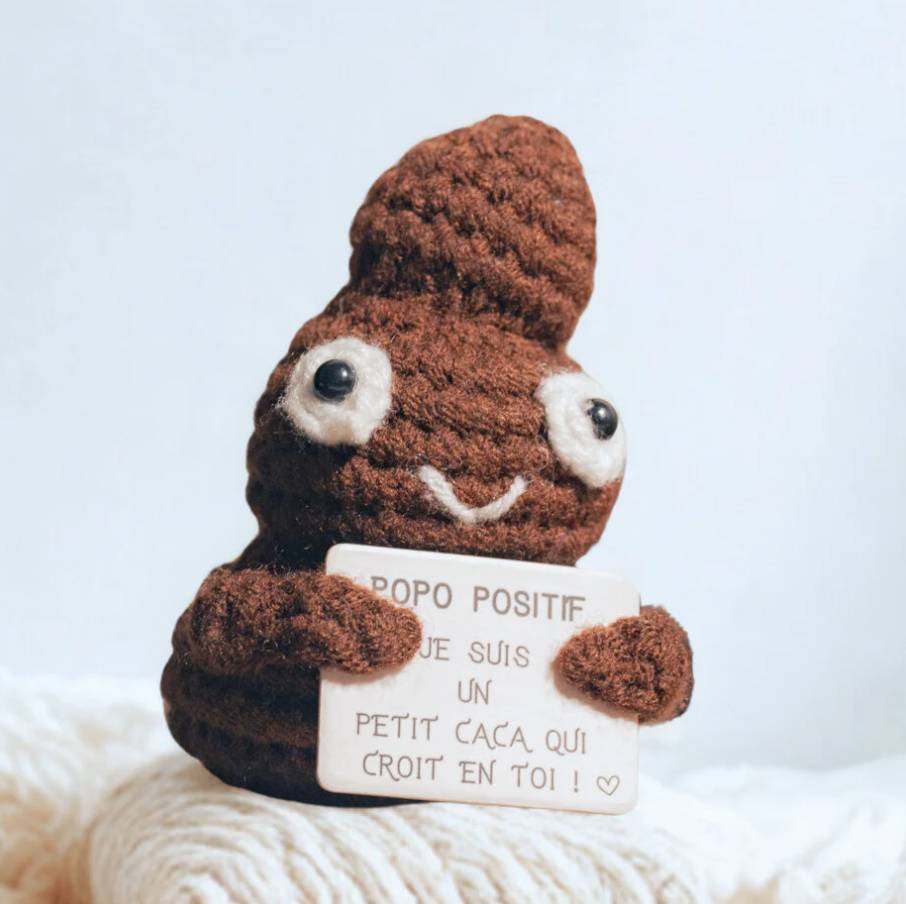 Popo Positif – Figurine humour avec message motivation - Mycrazystuff.com