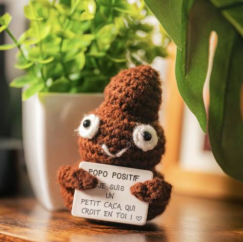 Popo Positif – Figurine humour avec message motivation - Mycrazystuff.com