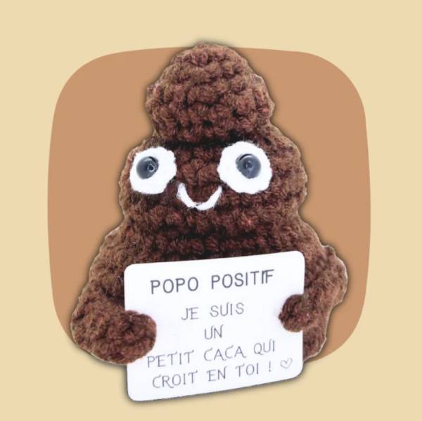 Popo Positif – Figurine humour avec message motivation - Mycrazystuff.com