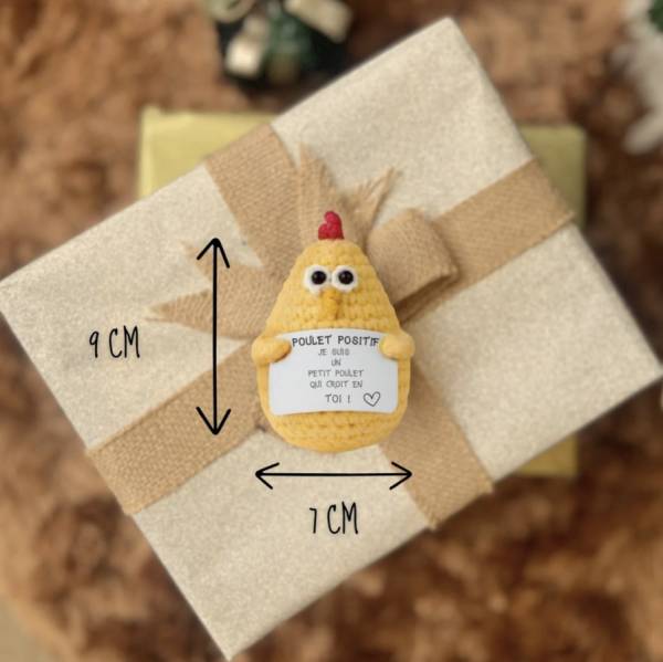 Poulet Positif – Figurine humour avec message motivant - Mycrazystuff.com
