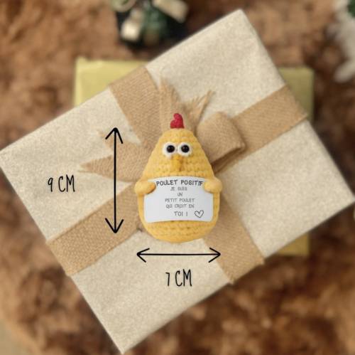 Poulet Positif – Figurine humour avec message motivant - Mycrazystuff.com