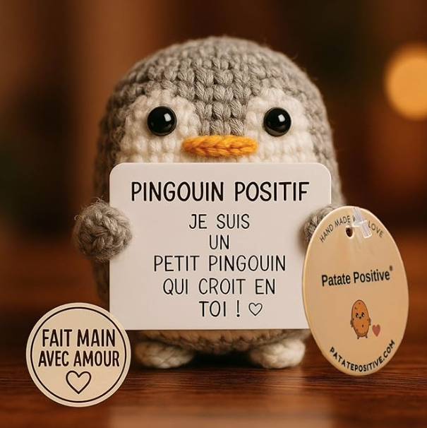 Pingouin positif – Figurine motivation pleine de bonne humeur - Mycrazystuff