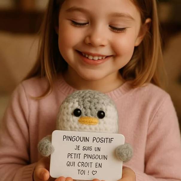 Pingouin positif – Figurine motivation pleine de bonne humeur - Mycrazystuff