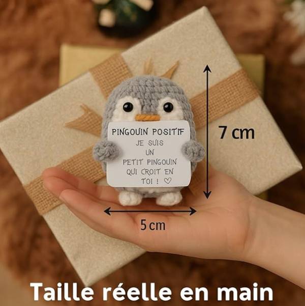 Pingouin positif – Figurine motivation pleine de bonne humeur - Mycrazystuff