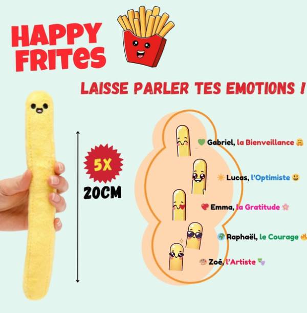 Happy Frites – Figurine positive fun et décalée - Mycrazystuff.com