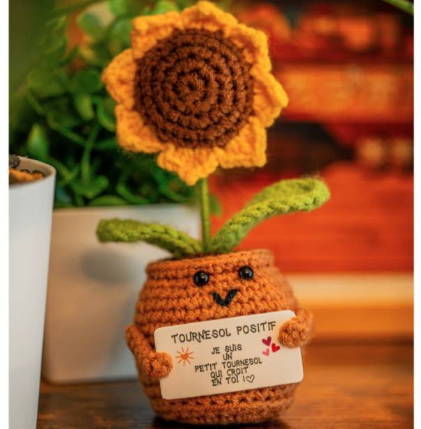 Tournesol positif – Figurine solaire & good vibes - Mycrazystuff.com