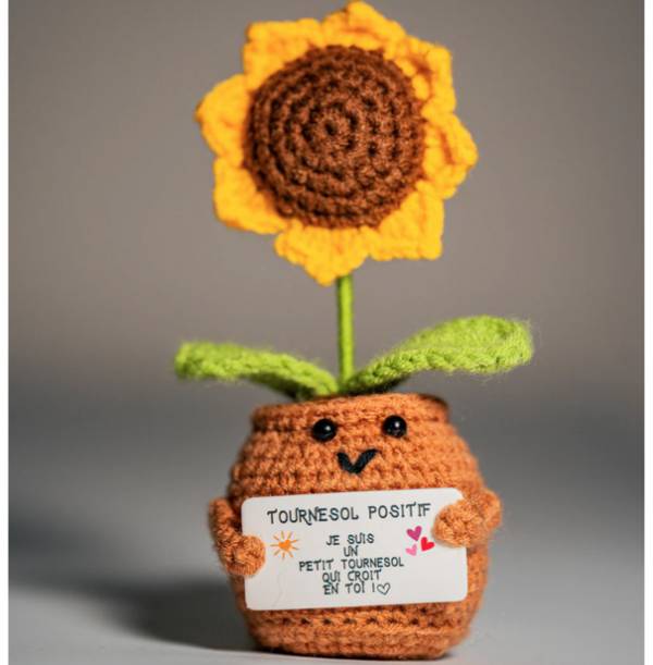 Tournesol positif – Figurine solaire & good vibes - Mycrazystuff.com