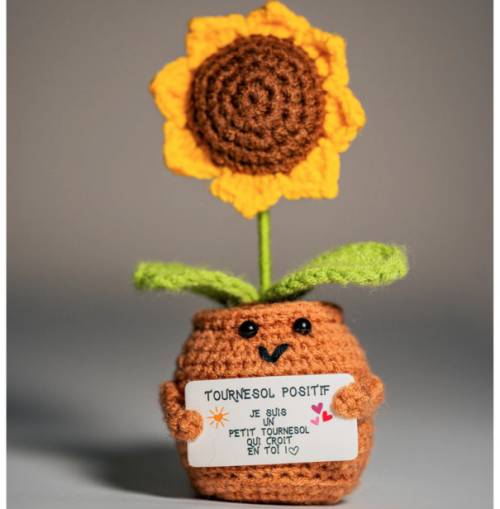 Tournesol positif – Figurine solaire & good vibes - Mycrazystuff.com