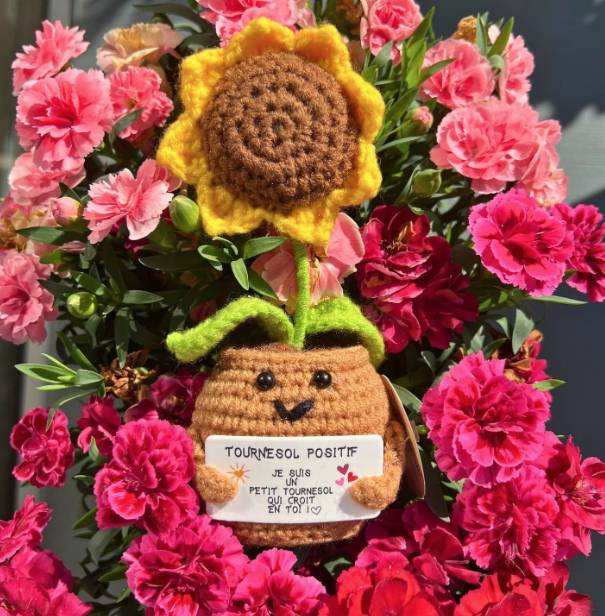 Tournesol positif – Figurine solaire & good vibes - Mycrazystuff.com