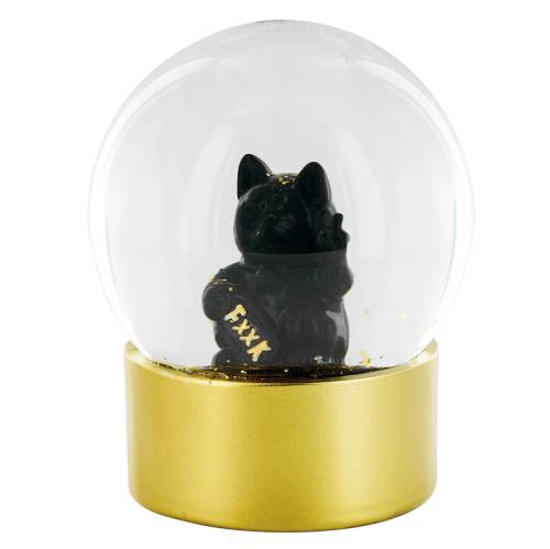 Boule à neige chat F*ck You – Objet déco insolent - Mycrazystuff.com