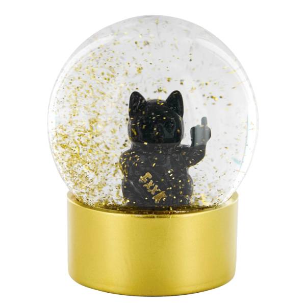 Boule à neige chat F*ck You – Objet déco insolent - Mycrazystuff.com