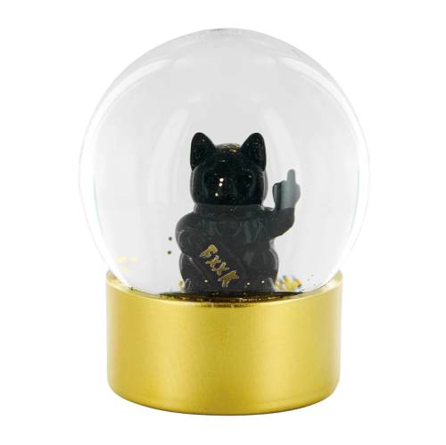 Boule à neige chat F*ck You – Objet déco insolent - Mycrazystuff.com