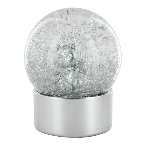 Boule à neige chat F*ck You argent – Déco insolente - Mycrazystuff.com