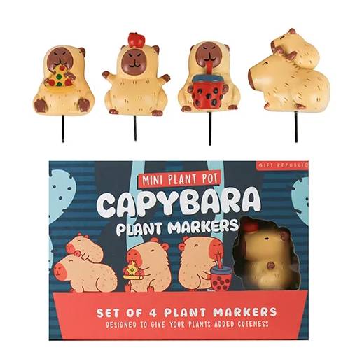 Mini Capybara Plant Pot Markers – Marqueurs de pots rigolos - mycrazystuff.com